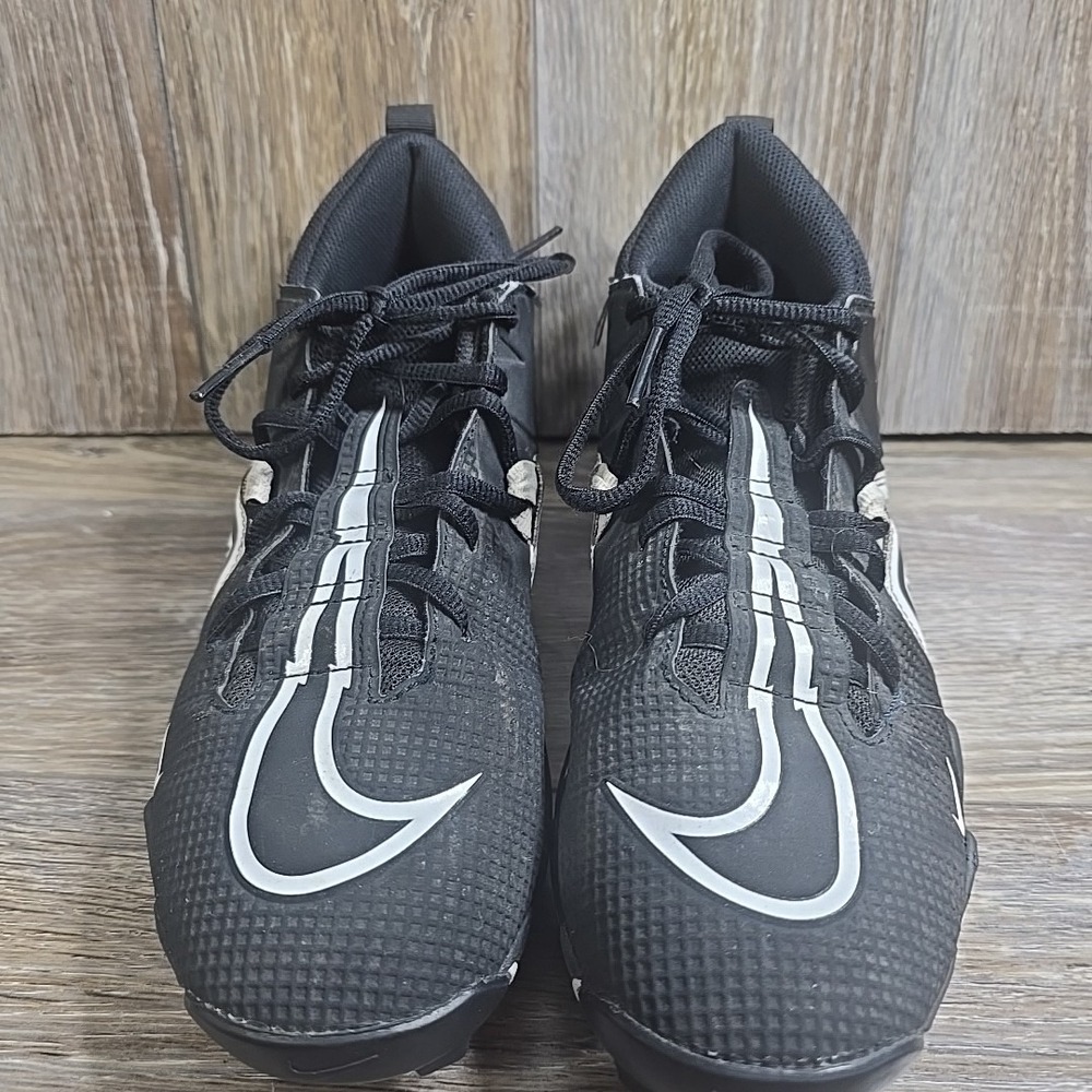 Nike Cleats Men 8 Black White Alpha Menace 3 Shark Football CV0582-001 Flaw - Picture 3 of 12
